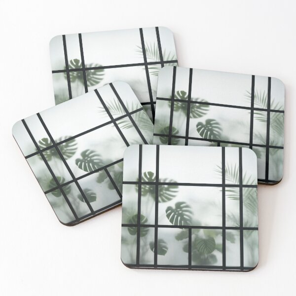 Item preview, Fog Aesthetic Frosted Glass and Green Plants Office Divider Photo Backdrop HD designed and sold by bard-art.