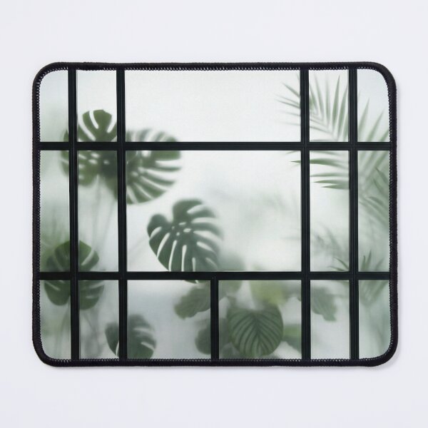 Item preview, Fog Aesthetic Frosted Glass and Green Plants Office Divider Photo Backdrop HD designed and sold by bard-art.