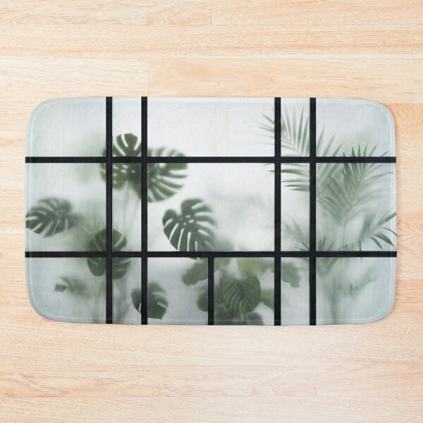 Item preview, Fog Aesthetic Frosted Glass and Green Plants Office Divider Photo Backdrop HD designed and sold by bard-art.