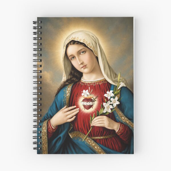 Item preview, Immaculate Heart of the Blessed Virgin Mary Catholic Wall Art | Sacred Christian Religious Digital Painting designed and sold by FaithCreatives.