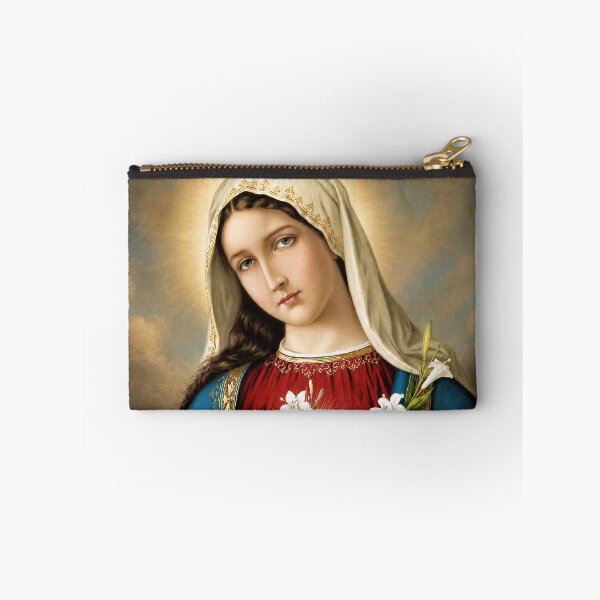 Item preview, Immaculate Heart of the Blessed Virgin Mary Catholic Wall Art | Sacred Christian Religious Digital Painting designed and sold by FaithCreatives.