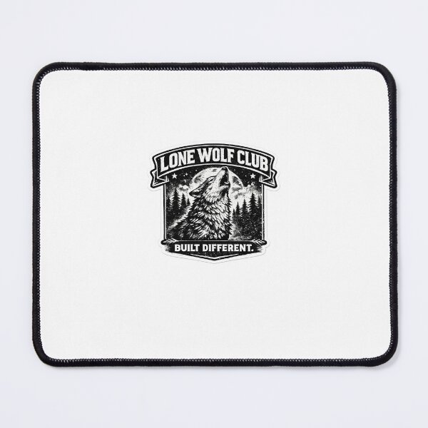 Item preview, Lone Wolf Club Sticker | Built Different | Vintage Wolf Aesthetic designed and sold by Vierdos.