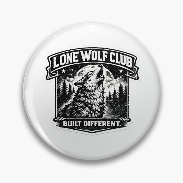 Item preview, Lone Wolf Club Sticker | Built Different | Vintage Wolf Aesthetic designed and sold by Vierdos.