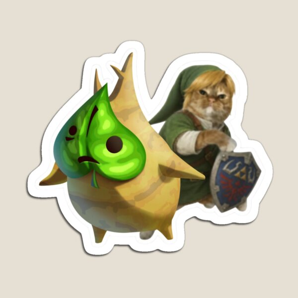 Item preview, Yahaha Korok The Legend of Zelda Breath of the Wild Cat Throw Sticker designed and sold by UtopiaDripPR.