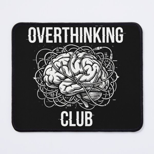 Item preview, Overthinking Club Funny Anxiety Brain Quote designed and sold by agaa-vibes-studio.