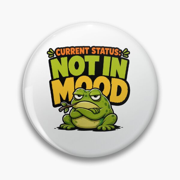 Item preview, Current Status: Not In Mood | Grumpy Frog Meme Design designed and sold by Lovestickerco.