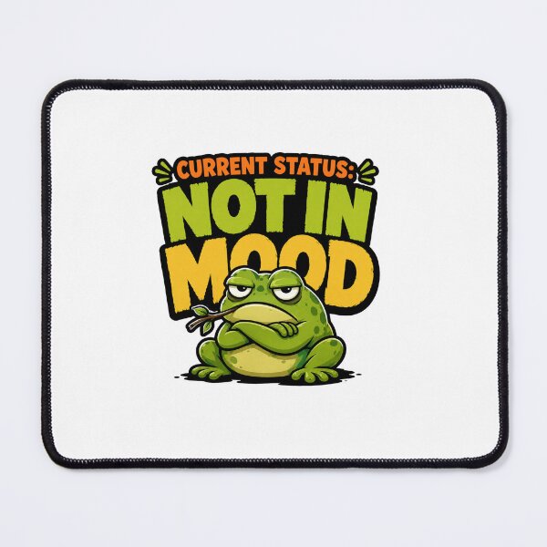 Item preview, Current Status: Not In Mood | Grumpy Frog Meme Design designed and sold by Lovestickerco.