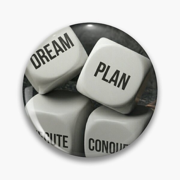 Item preview, Dream Plan Execute Conquer Dice Entrepreneur Success Motivational Quote designed and sold by RAMHEARTS.