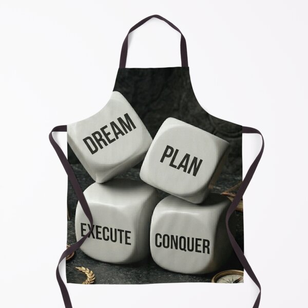 Item preview, Dream Plan Execute Conquer Dice Entrepreneur Success Motivational Quote designed and sold by RAMHEARTS.
