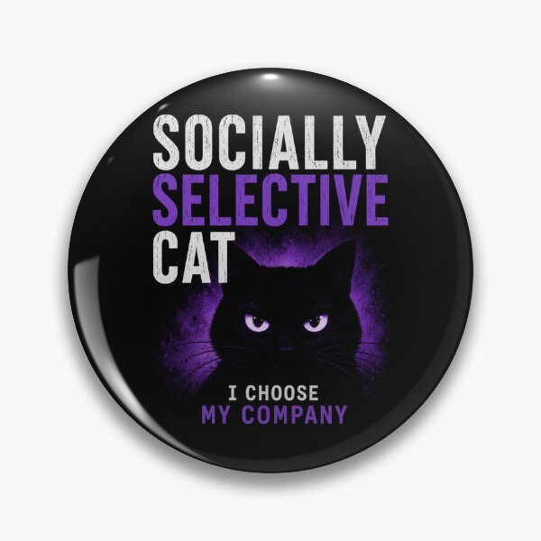 Item preview, Socially Selective Cat Funny Introvert Cat Lover Design designed and sold by KAIGEN7.