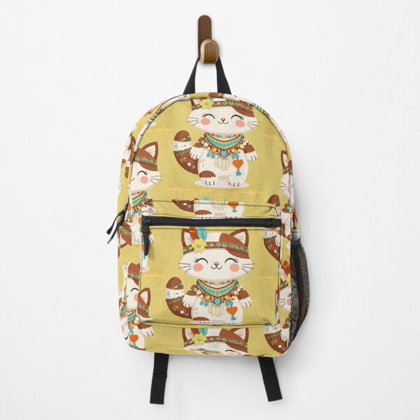 Item preview, Retro Boho Cat – Whimsical Tribal Spirit designed and sold by ArtByBoya.