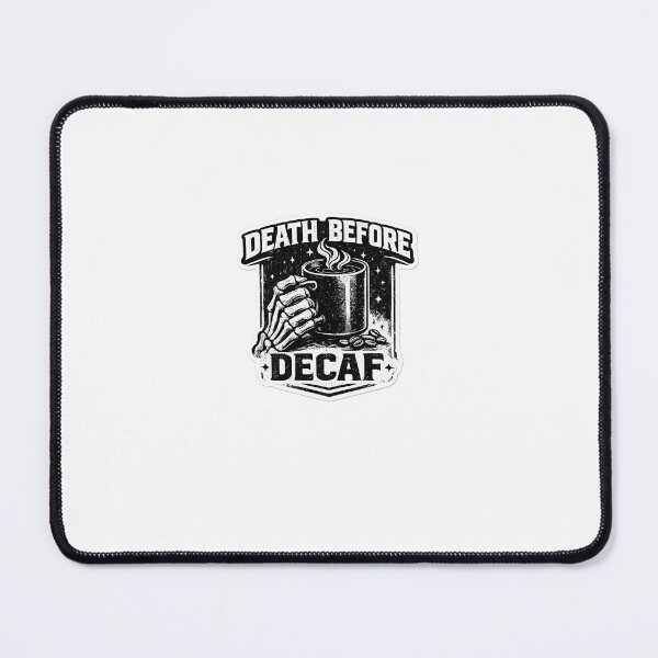 Item preview, Death Before Decaf Sticker | Vintage Coffee Lover Skull Aesthetic | Retro Caffeine Design designed and sold by Vierdos.