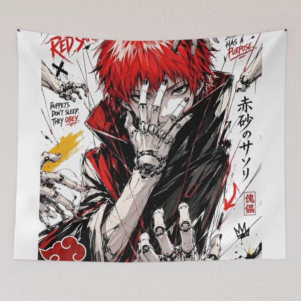 Item preview, Sasori of the Red Sand Anime Art | Puppet Master Akatsuki | Dark Manga Style Poster designed and sold by Dyan4.