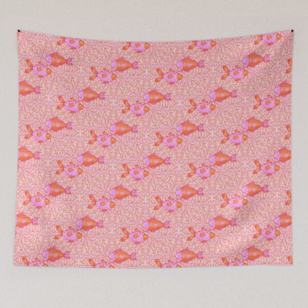 Item preview, Love Fish - Fish Love - two fish in love in front of coral reefs designed and sold by Sonja Birkelbach.