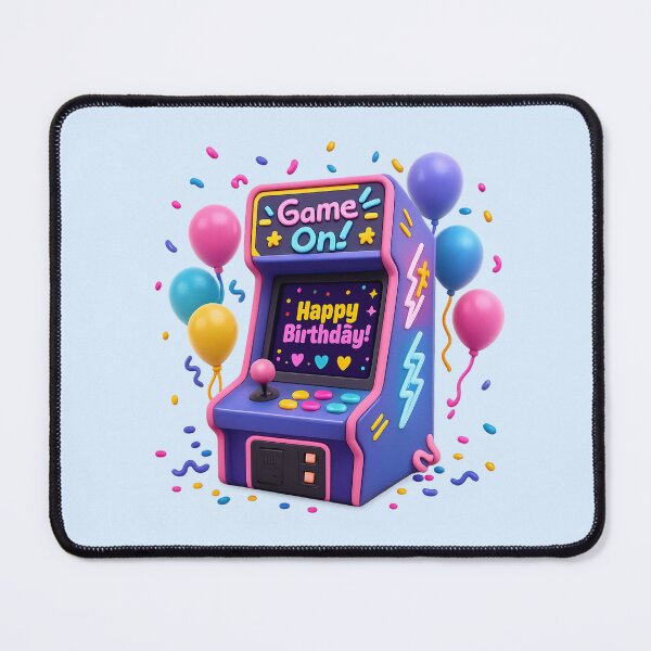 Item preview, Cute Retro Arcade Birthday Game On | Kawaii 3D Happy Birthday Art designed and sold by Moons Studio.