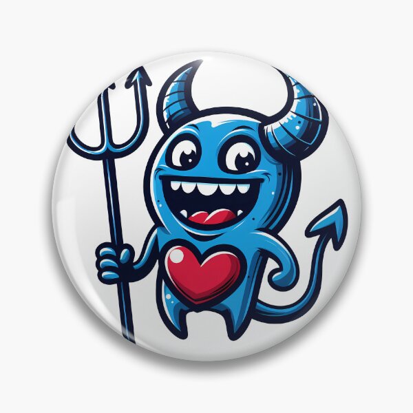 Item preview, Cute Blue Devil with Heart designed and sold by Choorstar.