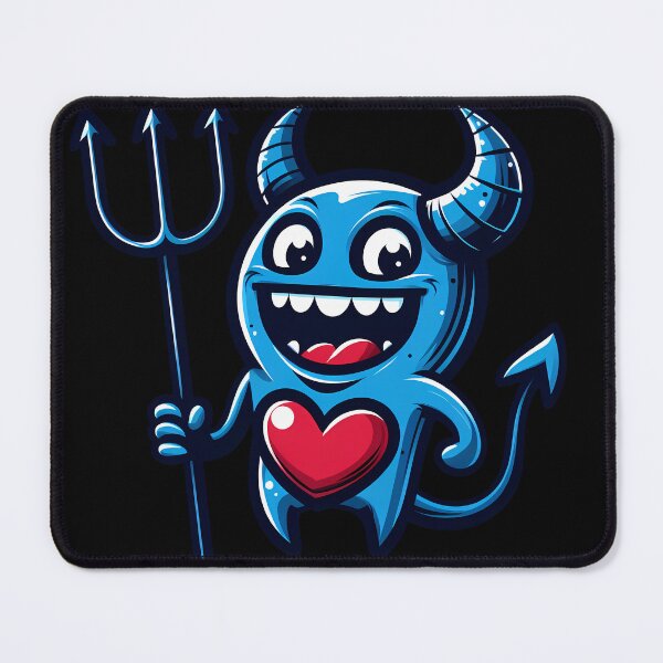 Item preview, Cute Blue Devil with Heart designed and sold by Choorstar.