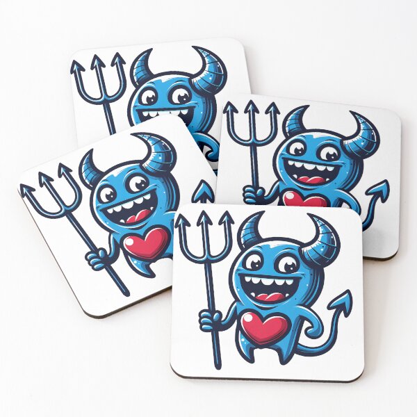 Item preview, Cute Blue Devil with Heart designed and sold by Choorstar.