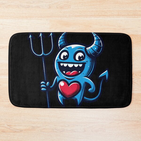 Item preview, Cute Blue Devil with Heart designed and sold by Choorstar.