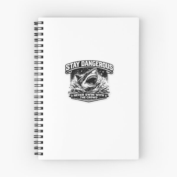Item preview, Stay Dangerous Shark Sticker | Never Swim With The Crowd | Vintage Ocean Aesthetic designed and sold by Vierdos.