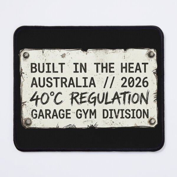 Item preview, Garage Gym Division Australia Vintage Metal Sign designed and sold by VintryOff.