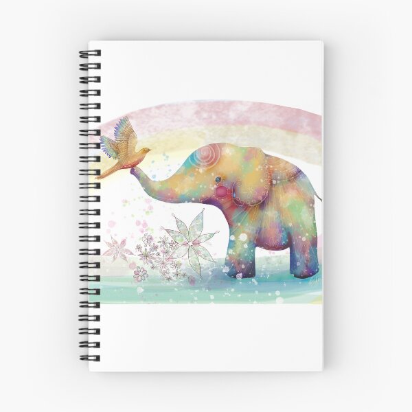 Item preview, Elephant Rainbow Love with Bird Friend designed and sold by Karin Taylor.
