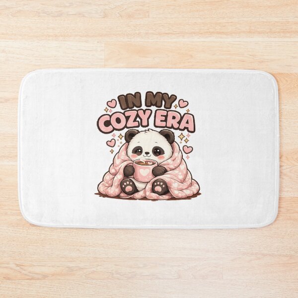 Aperçu de l'œuvre Dans mon ère cocooning | Design esthétique panda mignon créée et vendue par Lovestickerco.