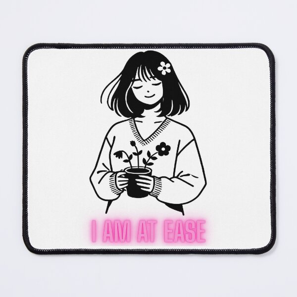 Item preview, I Am At Ease – Minimal Calm Girl Sticker Design designed and sold by ArtfulLife3456.