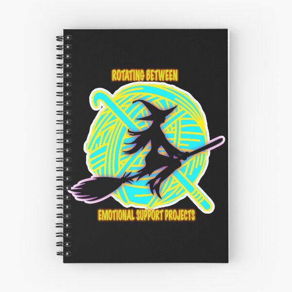 Item preview, Rotating Between Emotional Support Projects – Flying Yarn Witch Sticker designed and sold by ArtyWares.