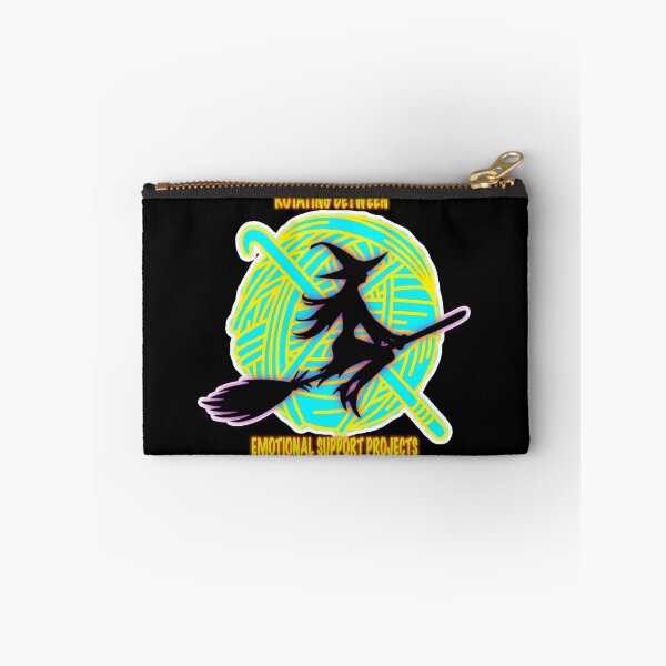 Item preview, Rotating Between Emotional Support Projects – Flying Yarn Witch Sticker designed and sold by ArtyWares.