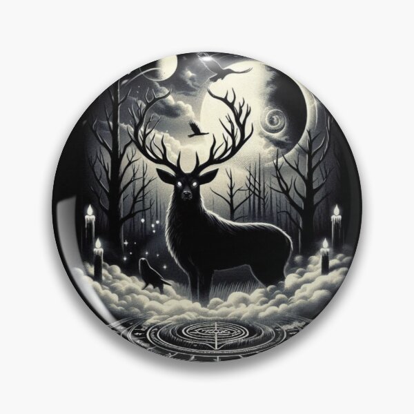 Item preview, Cosmic Stag Ritual – Moonlit Forest designed and sold by Dogandesighn.