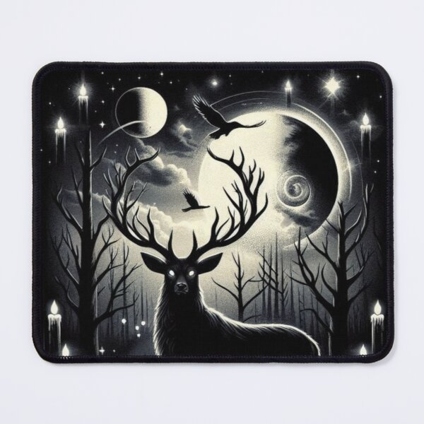 Item preview, Cosmic Stag Ritual – Moonlit Forest designed and sold by Dogandesighn.