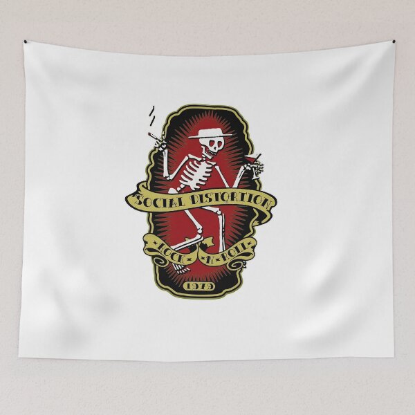 Item preview, Dancing Skeleton Emblem Band Graphic 1979 designed and sold by HumorInHues.