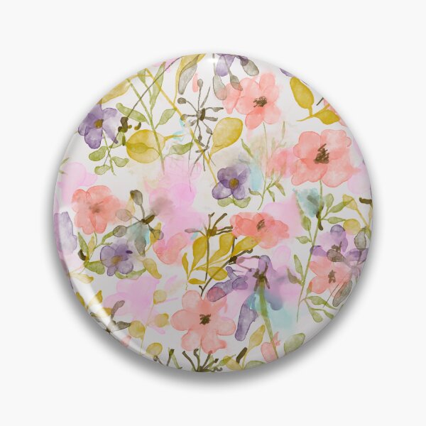 Item preview, Summer flowers and larger plants in a meadow, watercolor summer motif designed and sold by Sonja Birkelbach.