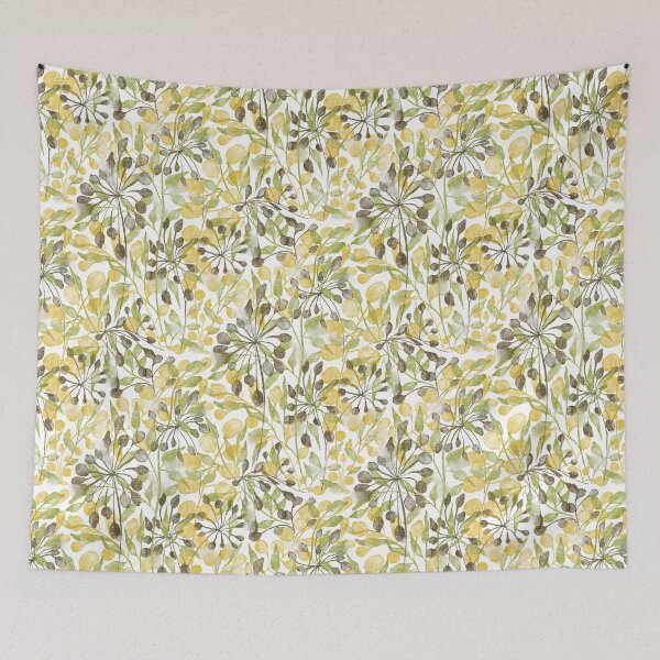 Item preview, Summer grasses and leaves in a meadow, watercolor summer scene designed and sold by Sonja Birkelbach.