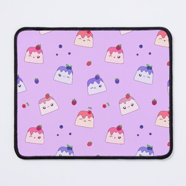 Item preview, Cute Kawaii Berry Pudding Pattern Dessert Character Design designed and sold by CozyLittleShop.