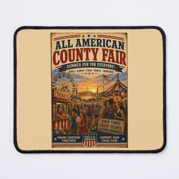 Item preview, County Fair Carnival Summer Festival Americana Retro Design designed and sold by TheTrendsDesk.