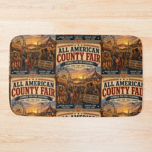 Item preview, County Fair Carnival Summer Festival Americana Retro Design designed and sold by TheTrendsDesk.