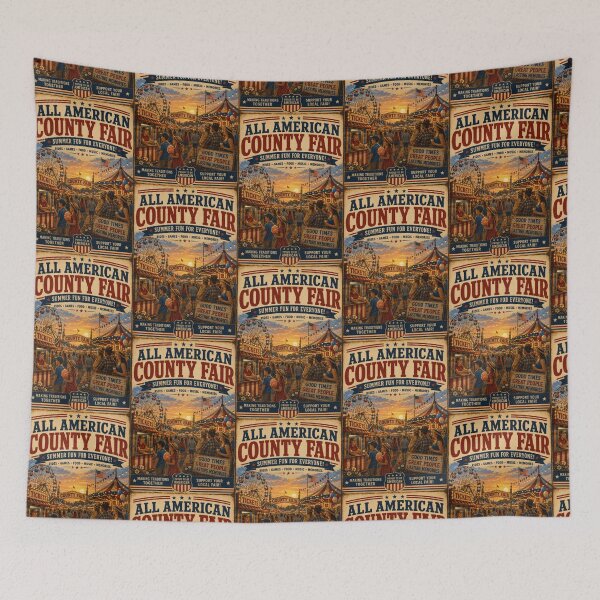 Item preview, County Fair Carnival Summer Festival Americana Retro Design designed and sold by TheTrendsDesk.