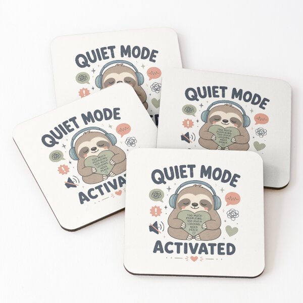 Item preview, Quiet Mode Activated – Funny Sensory Overload Sloth Design designed and sold by BlackSector77.