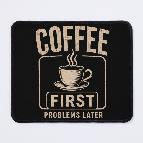 Item preview, Coffee First Problems Later Funny Coffee Lover Design designed and sold by KAIGEN7.