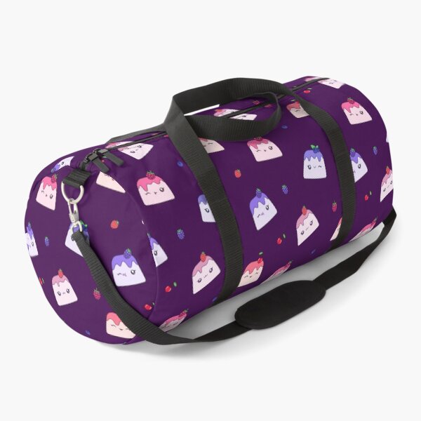 Item preview, Cute Kawaii Berry Pudding Pattern Purple Background Design designed and sold by CozyLittleShop.