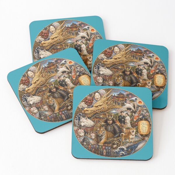 Item preview, Eternal Celebration of Japan – Dragon, Samurai & Sacred Beasts designed and sold by sunbowjp stadio.