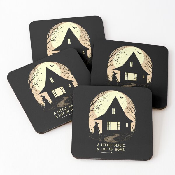 Item preview, Cozy Witch Cottagecore Halloween Moon Silhouette Art designed and sold by IXM_CREATION.