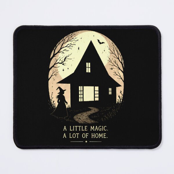 Item preview, Cozy Witch Cottagecore Halloween Moon Silhouette Art designed and sold by IXM_CREATION.