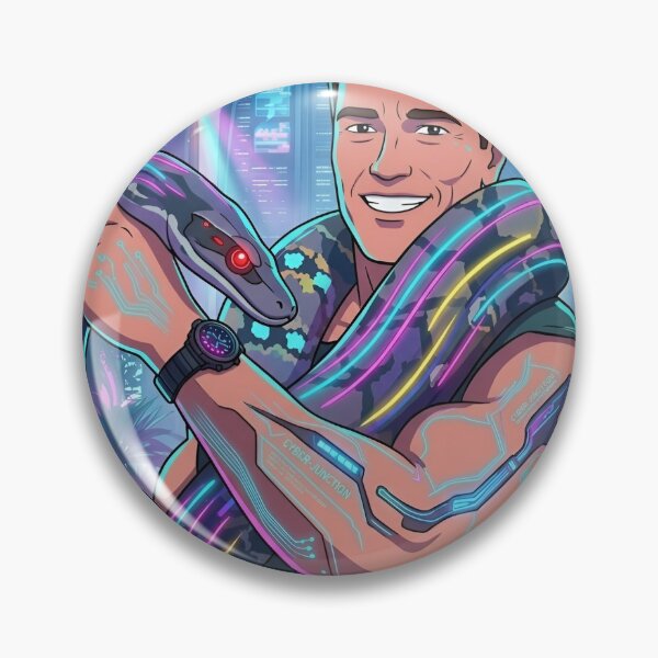 Item preview, Cyber Commando and Neon Python Cartoon Snake Art designed and sold by PowerArtUa.