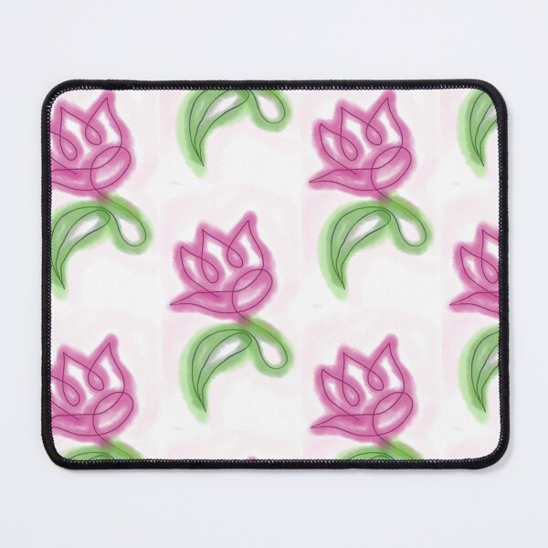 Item preview, Pink floral minimalist aesthetic doodle art  designed and sold by Shukasya-Arts.