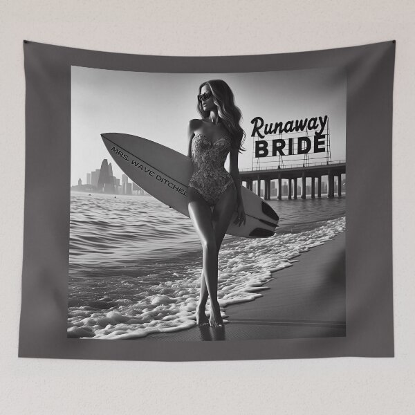 Item preview, Beach Bride Surfboard Skyline designed and sold by Voodoo Store Paranormal Collections.