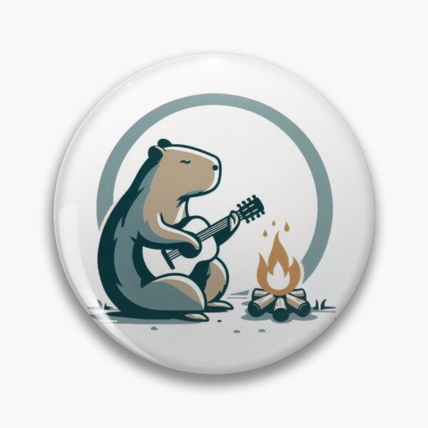 Item preview, Campfire Melody – Guitar capybara designed and sold by Dogandesighn.