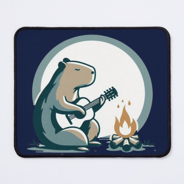 Item preview, Campfire Melody – Guitar capybara designed and sold by Dogandesighn.